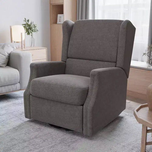 Merrick Lane 3-in-1 Wingback Manual Recliner Rocker Swivel Glider Chair
