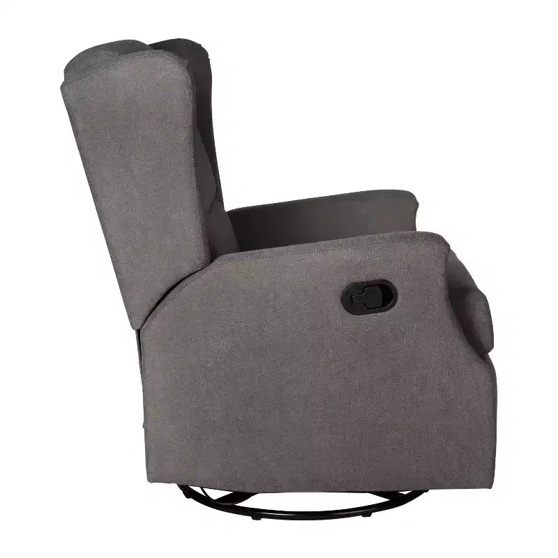 Merrick Lane 3-in-1 Wingback Manual Recliner Rocker Swivel Glider Chair