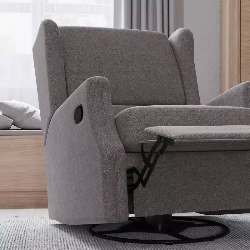 Merrick Lane 3-in-1 Wingback Manual Recliner Rocker Swivel Glider Chair