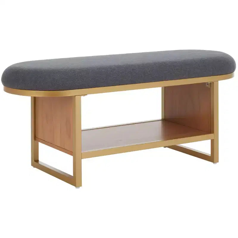 Iona Open Shelf Bench With Cushion - BCH5002 - Safavieh